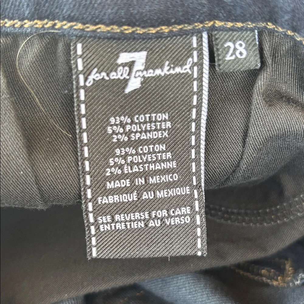 7 For All Mankind Adrien Luxe Sport  Dark Rinse‎ Blue Jeans Size 28